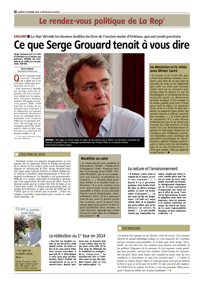 Serge Grouard La Rep oct 2018
