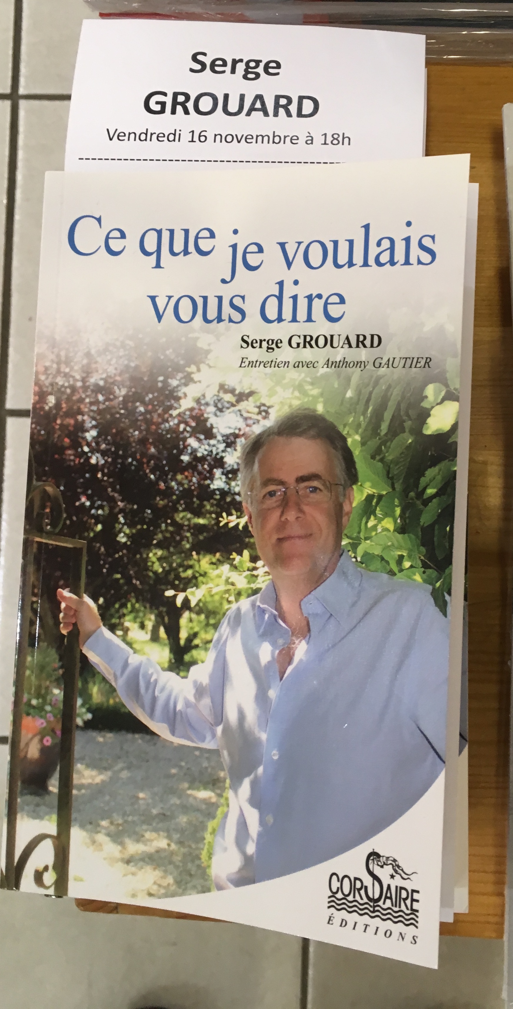 Serge Grouard Librairie Nouvelle