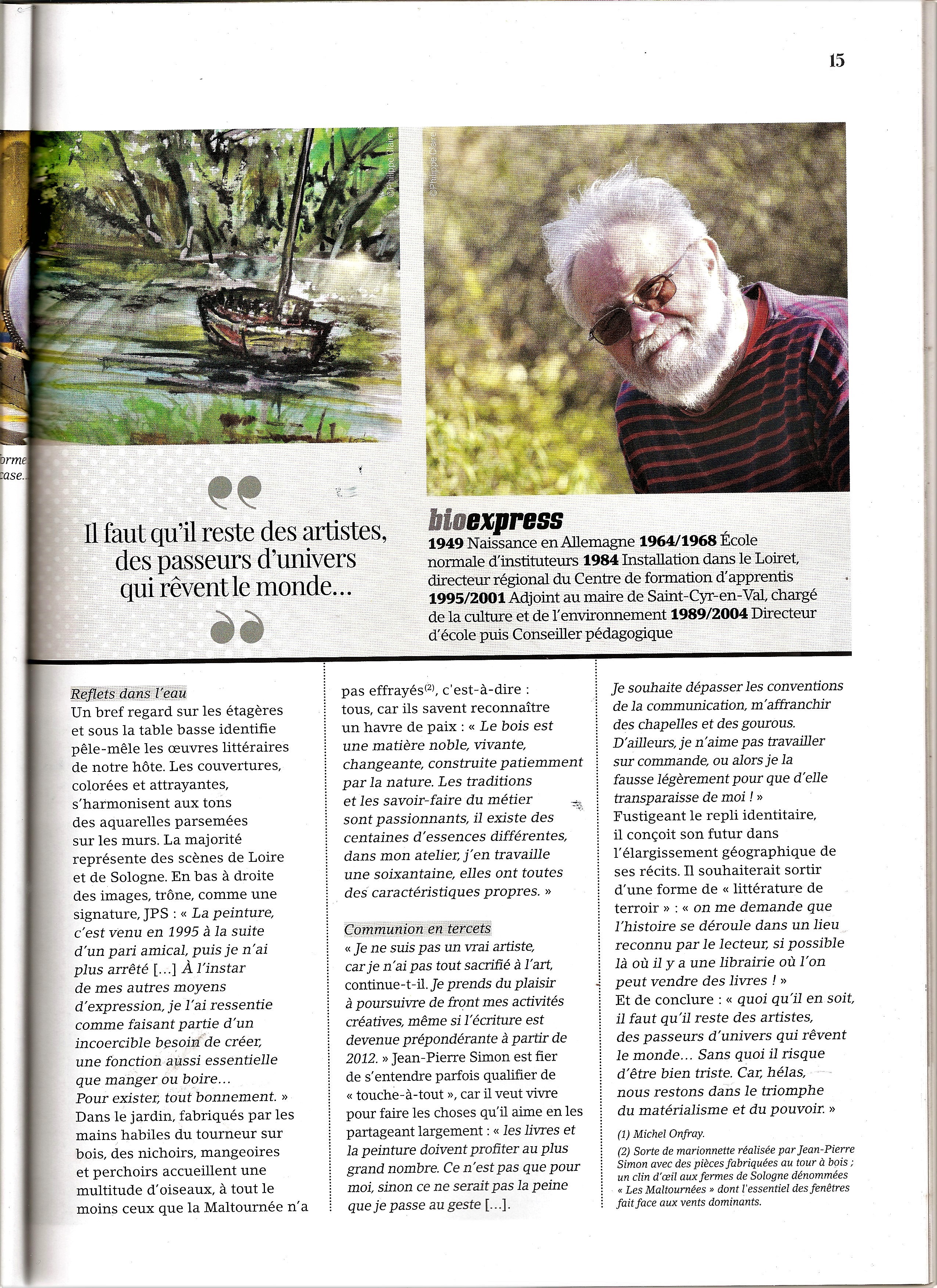 JP Simon Journal de la Sologne